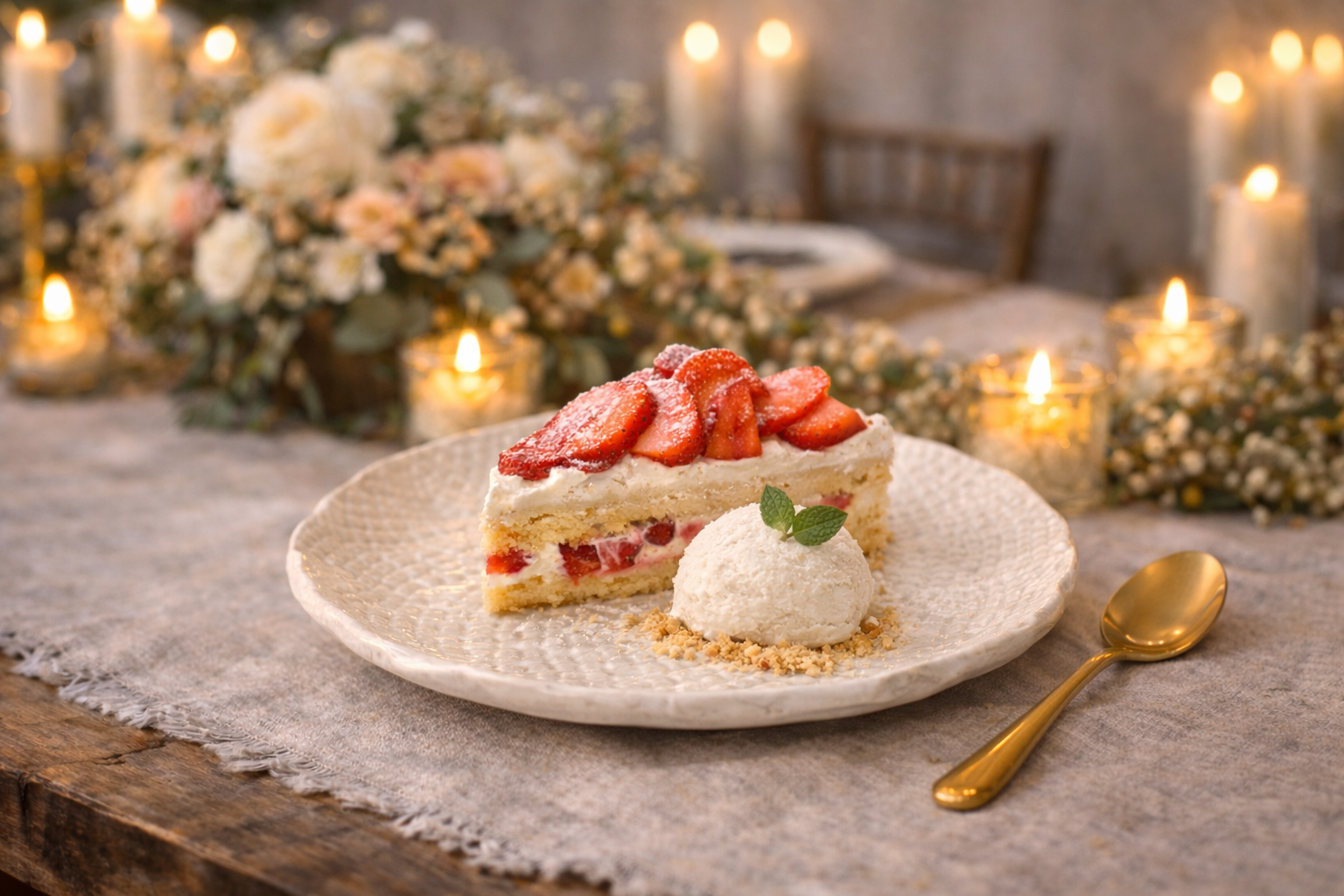 Plato de postre con monograma
